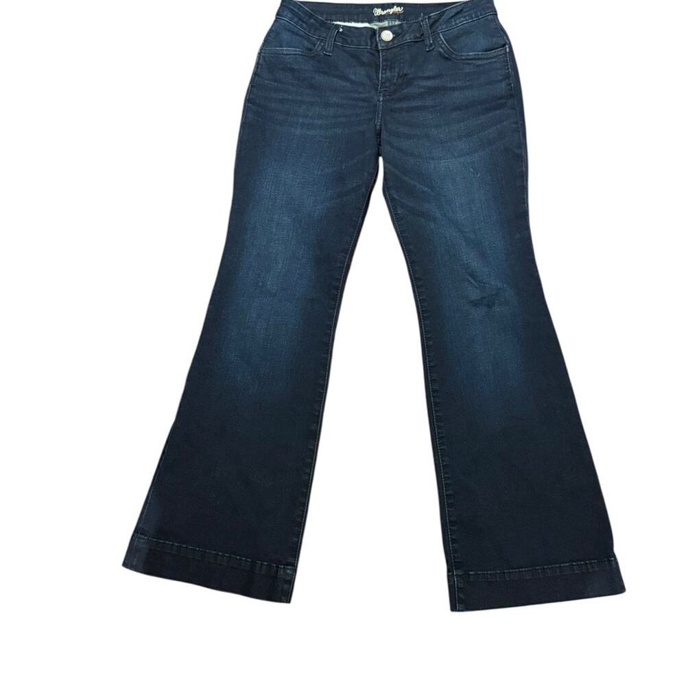 Wrangler Dark Blue Trouser Style Wide Leg Jeans Womens 5/6 x 30